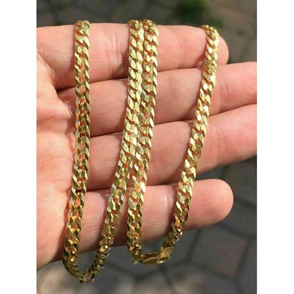 Harlembling Gold Silver 5mm Miami Cuban Link Chain - Picture 1 of 9